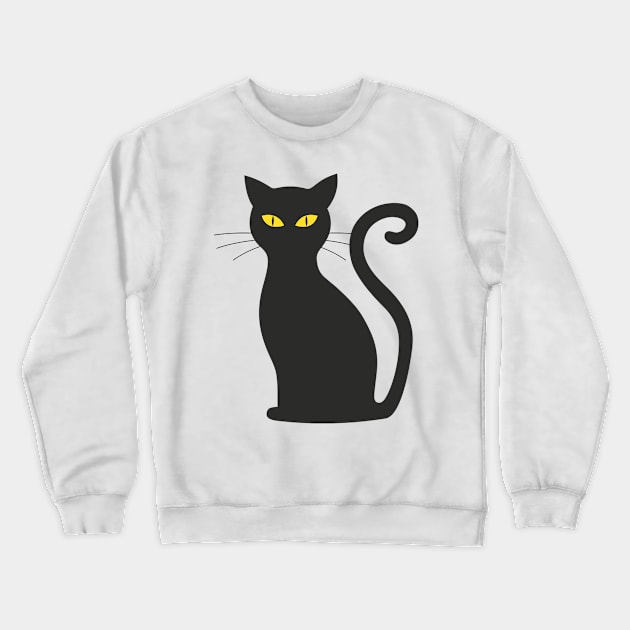 cute black cat Crewneck Sweatshirt by simsim